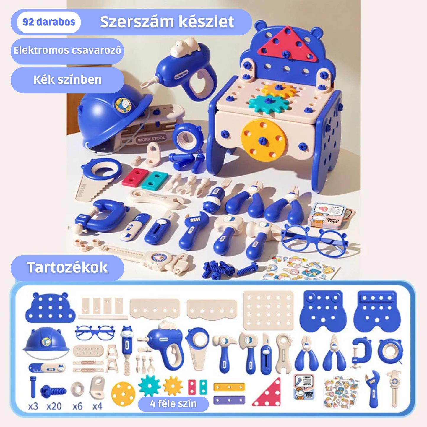 KinderKraft™ - Logika és Finommotorika fejlesztő játékkészlet