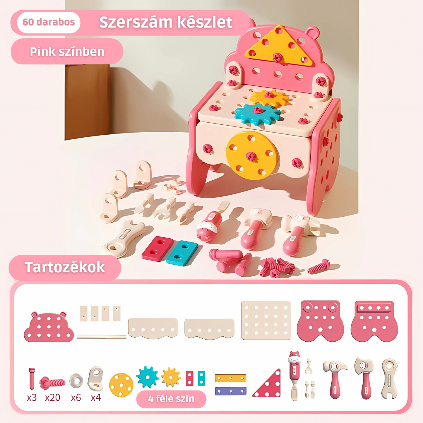 KinderKraft™ - Logika és Finommotorika fejlesztő játékkészlet