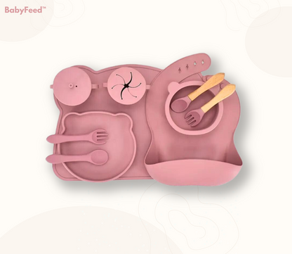 BabyFeed™ - 11 részes mackós szilikon baba étkészlet