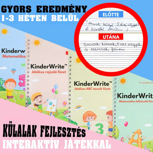 KinderWrite™ - Varázslatos Fejlesztő Füzet Gyermekeknek