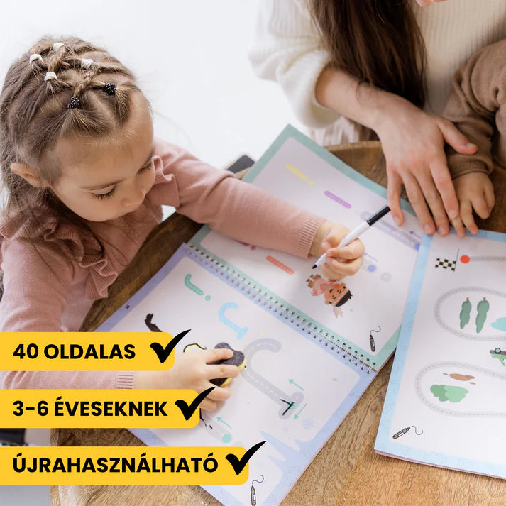 KinderWrite™ - Varázslatos Fejlesztő Füzet Gyermekeknek